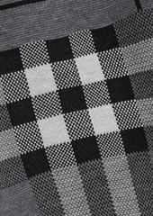 Burberry - Checked jacquard-knit wool-blend drawstring shorts - Gray - L