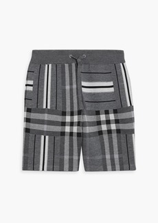 Burberry - Checked jacquard-knit wool-blend drawstring shorts - Gray - XL