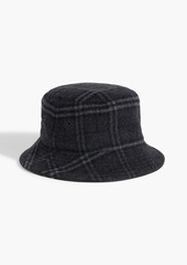 Burberry - Checked wool and cashmere-blend felt bucket hat - Gray - S