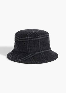Burberry - Checked wool and cashmere-blend felt bucket hat - Gray - S