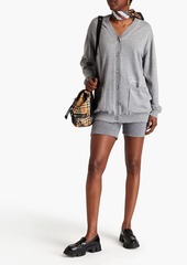 Burberry - Embroidered mélange wool cardigan - Gray - S