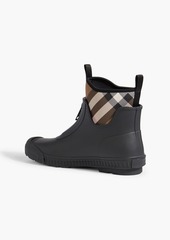 Burberry - Checked neoprene and rubber rain boots - Black - EU 39