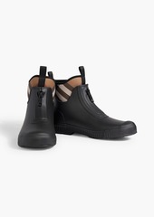 Burberry - Checked neoprene and rubber rain boots - Black - EU 39