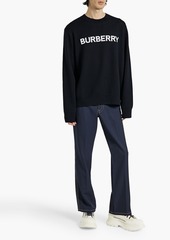 Burberry - Jacquard-knit wool and cotton-blend sweater - Blue - S
