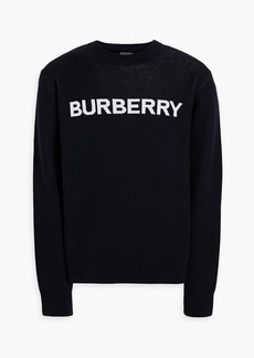 Burberry - Jacquard-knit wool and cotton-blend sweater - Blue - S