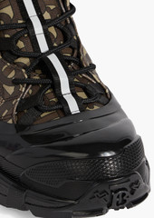 Burberry - Logo-print coated-canvas sneakers - Black - EU 41