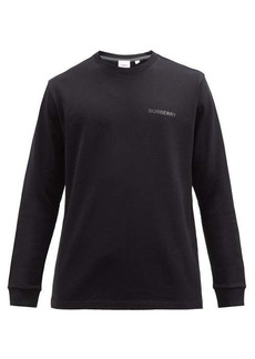 Burberry - Maddux Logo-patch Cotton Long-sleeved T-shirt - Mens - Black