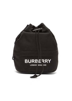 Burberry - Phoebe Logo-print Econyl Drawstring Bag - Womens - Black