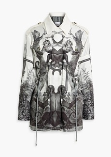 Burberry - Printed silk-twill jacket - Gray - UK 2
