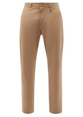 Burberry - Tb-charm Wool-blend Tailored Trousers - Mens - Camel