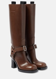 Burberry 100 leather knee-high boots