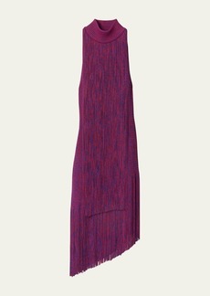 Burberry Asymmetric Fringe Midi Dress