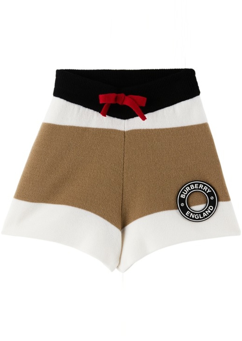 Burberry Baby Beige & Off-White Stripe Shorts