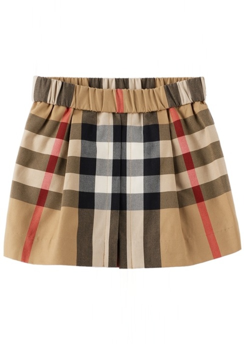 Burberry Baby Beige Exaggerated Check Skirt