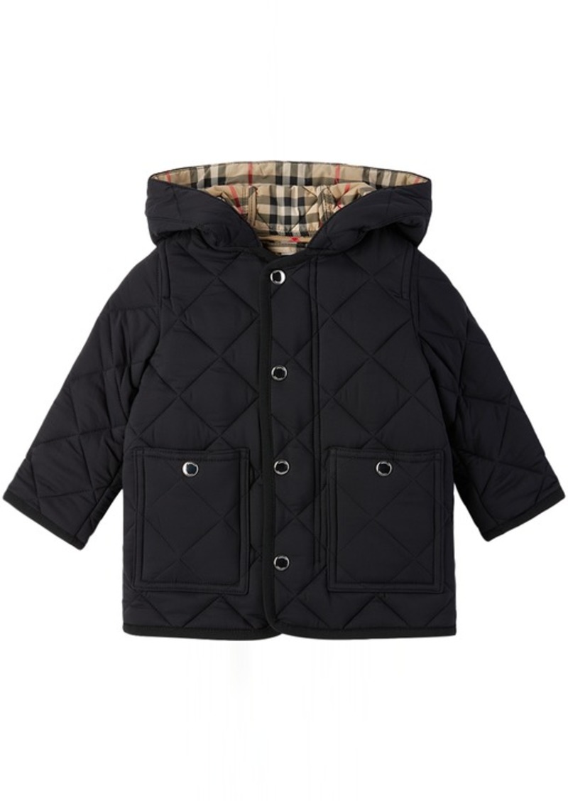 Burberry Baby Black Diamond Quilted Coat