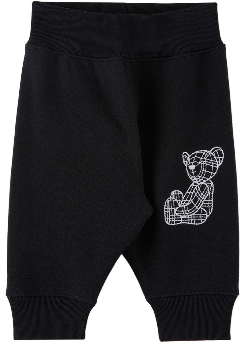 Burberry Baby Black Thomas Bear Lounge Pants