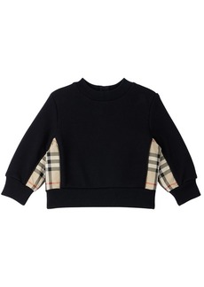Burberry Baby Black Vintage Check Panel Sweatshirt