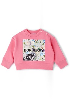 Burberry Baby Pink Floral Logo Sweater