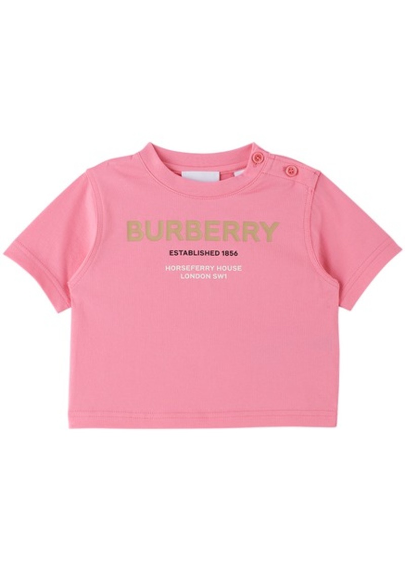 Burberry Baby Pink 'Horseferry' T-Shirt