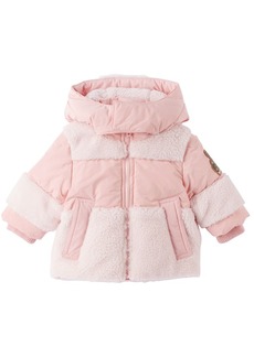 Burberry Baby Pink Paneled Down Jacket