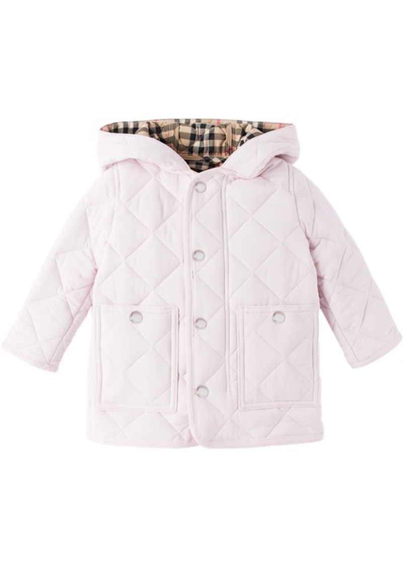 Burberry Baby Pink Quilted Coat