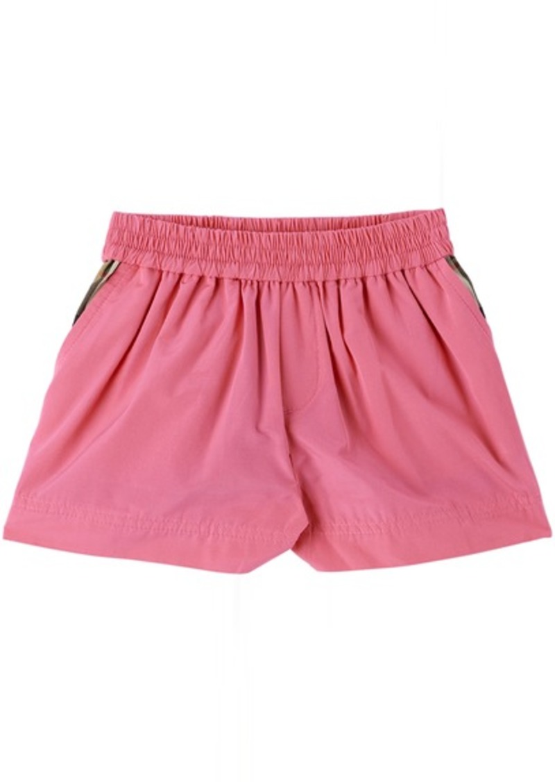 Burberry Baby Pink Vintage Check Panel Shorts