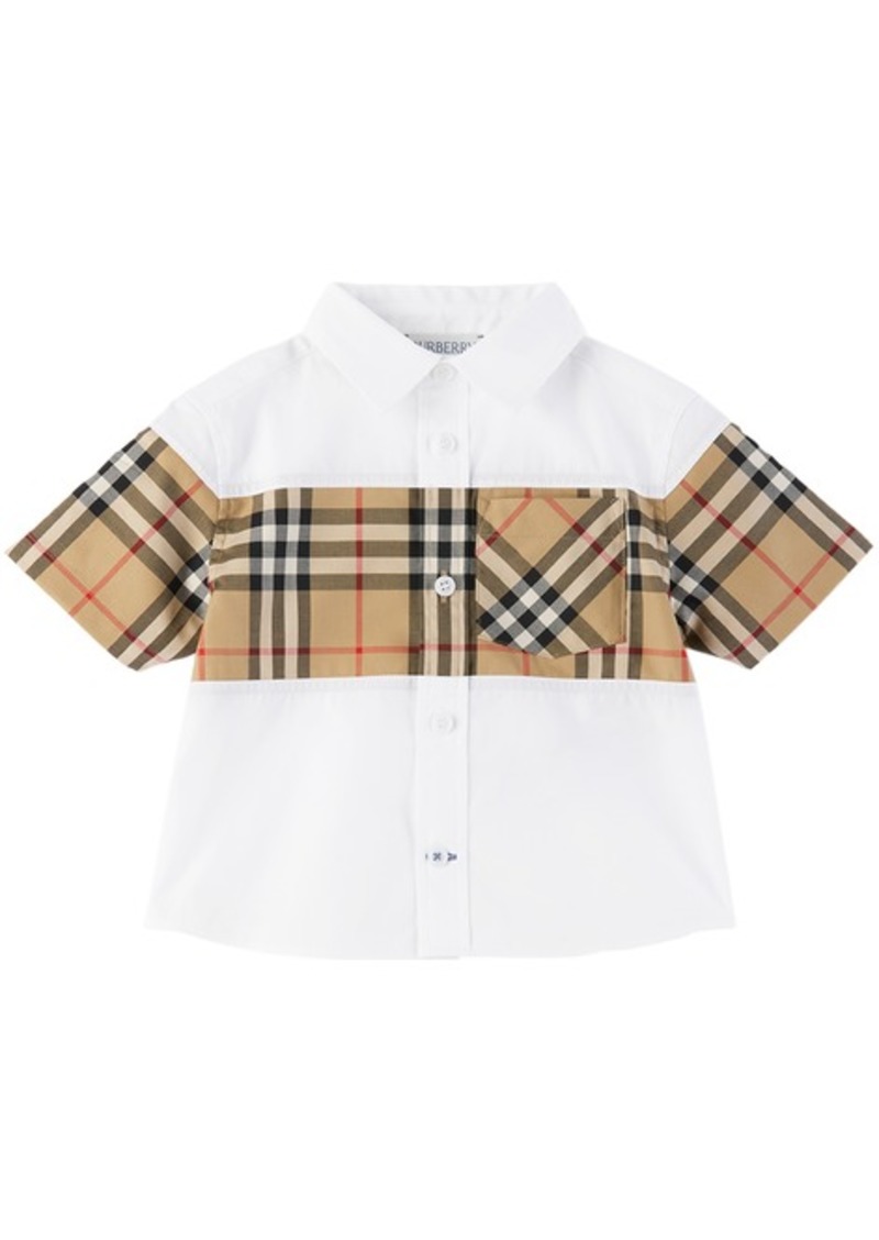 Burberry Baby White Check Shirt