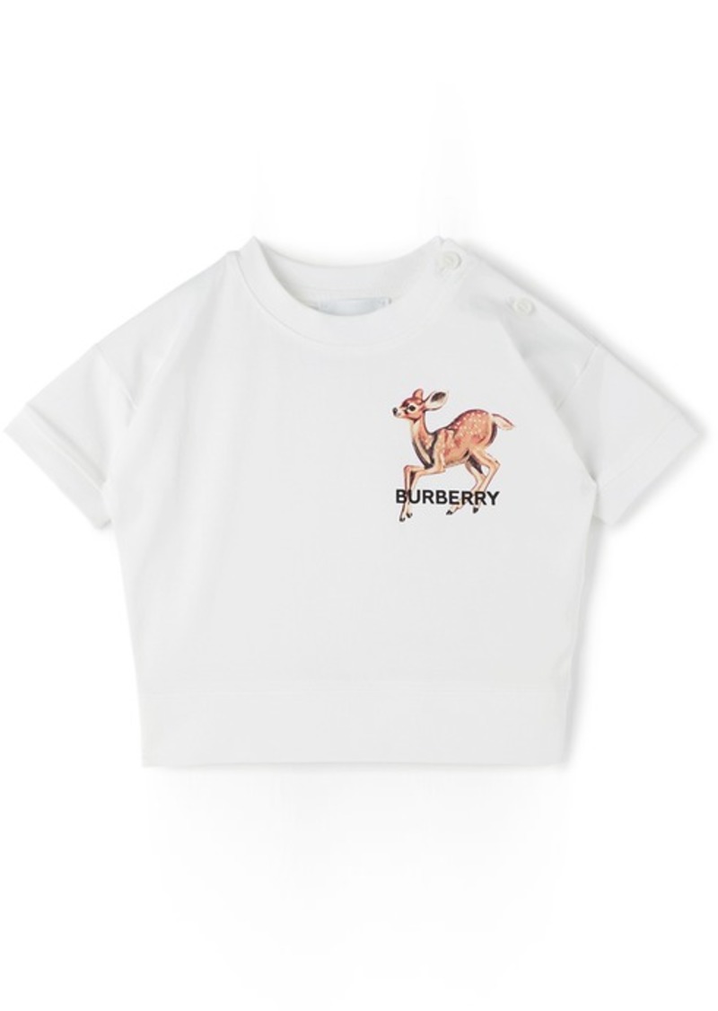 Burberry Baby White Deer T-Shirt