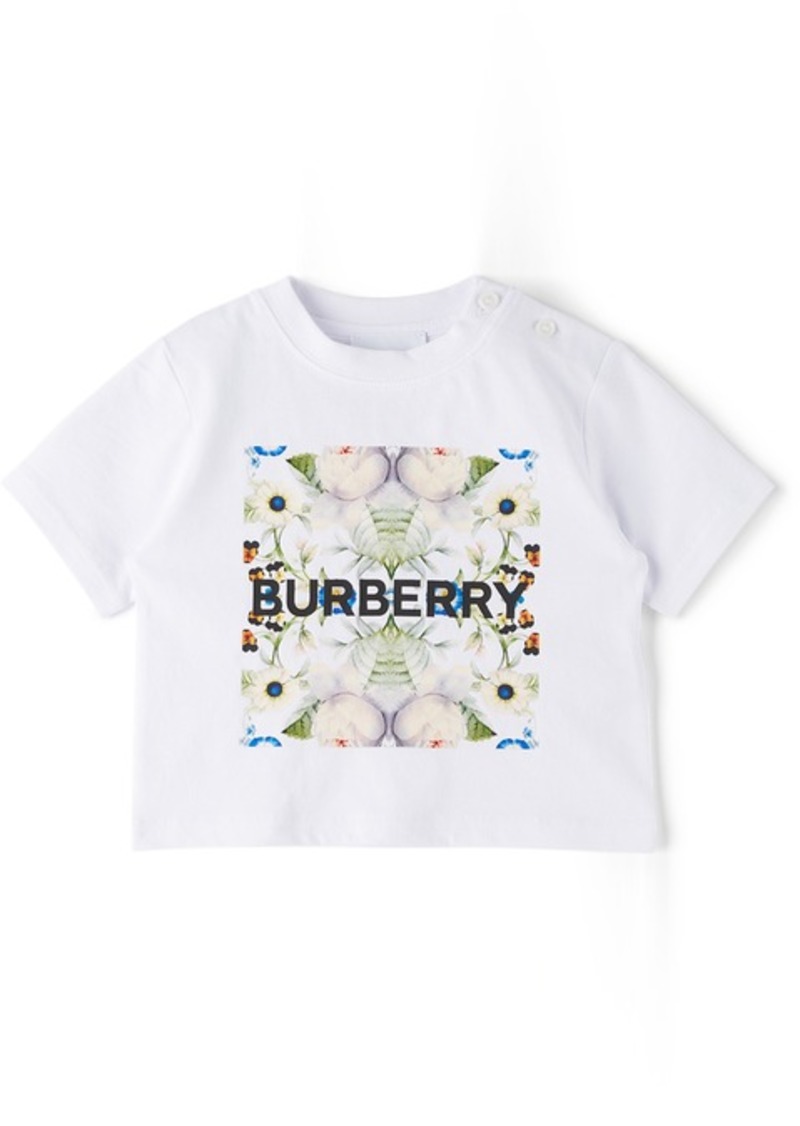 Burberry Baby White Montage Print T-Shirt