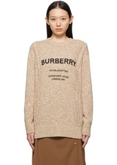 Burberry Beige & Off-White Wool Knit Mabel Sweater
