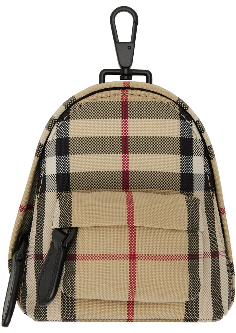 Burberry Beige Backpack Keychain