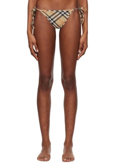 Burberry Beige Check Bikini Bottom