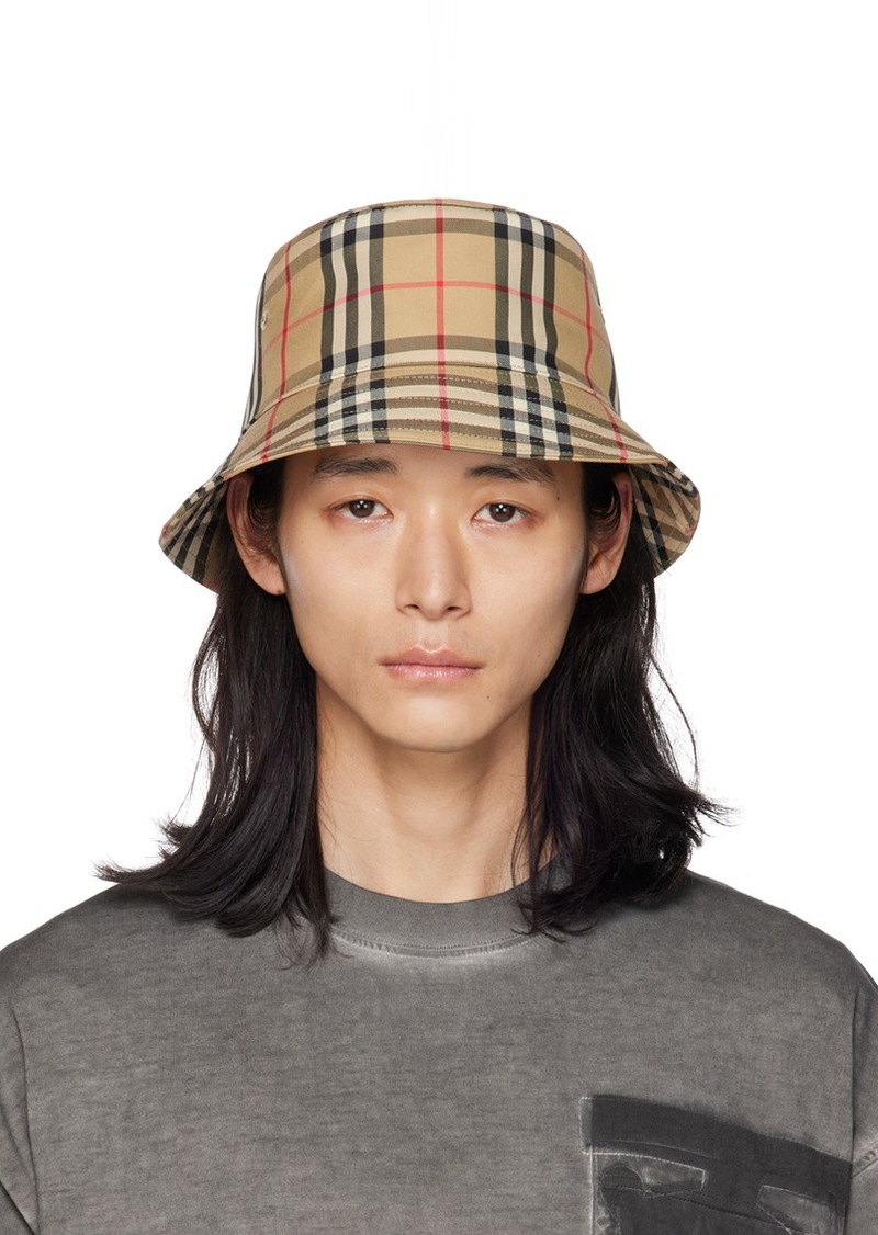 Burberry Beige Check Bucket Hat