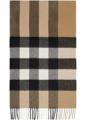 Burberry Beige Check Cashmere Scarf