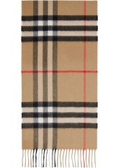 Burberry Beige Check Cashmere Scarf