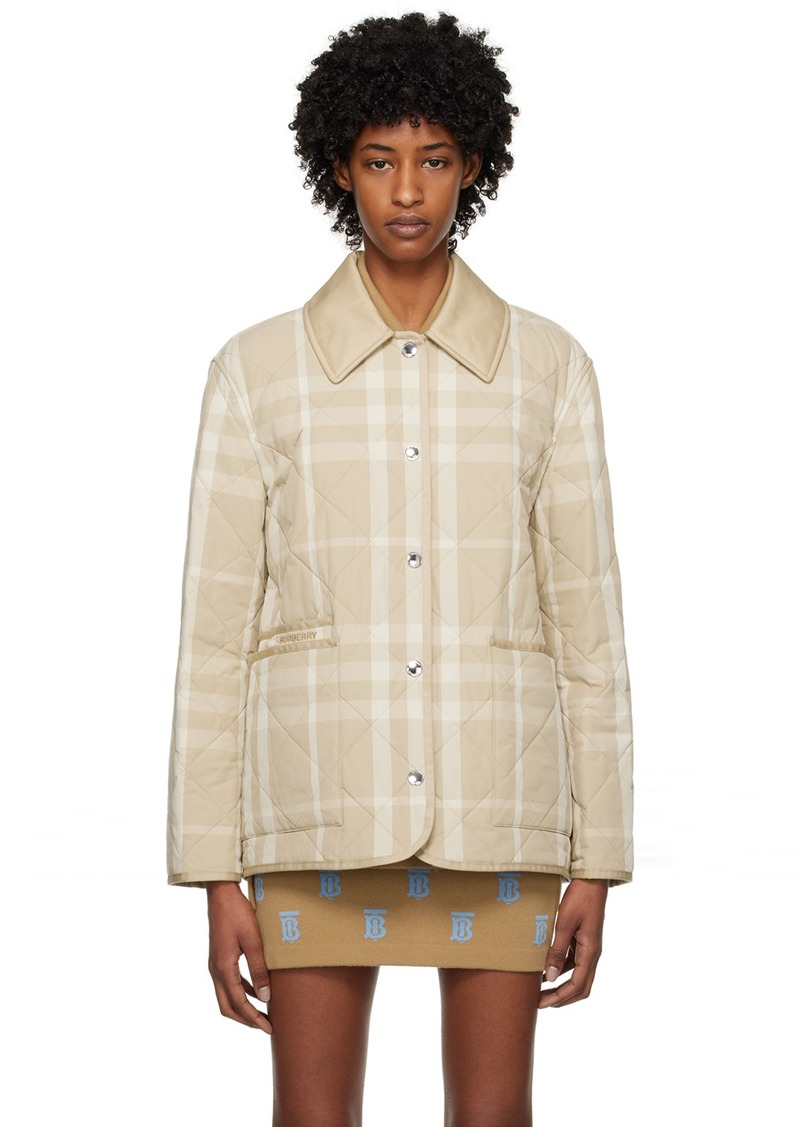 Burberry Beige Check Jacket