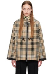 Burberry Beige Check Jacket