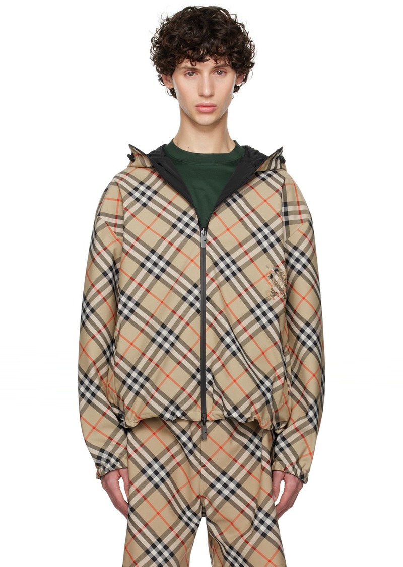 Burberry Beige Check Reversible Jacket