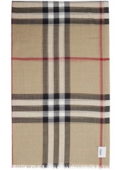 Burberry Beige Check Scarf