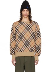 Burberry Beige Check Sweater