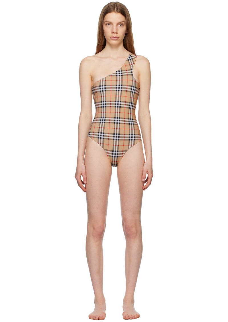 Burberry Beige Check Swimsuit