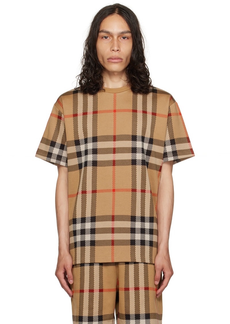 Burberry Beige Check T-Shirt