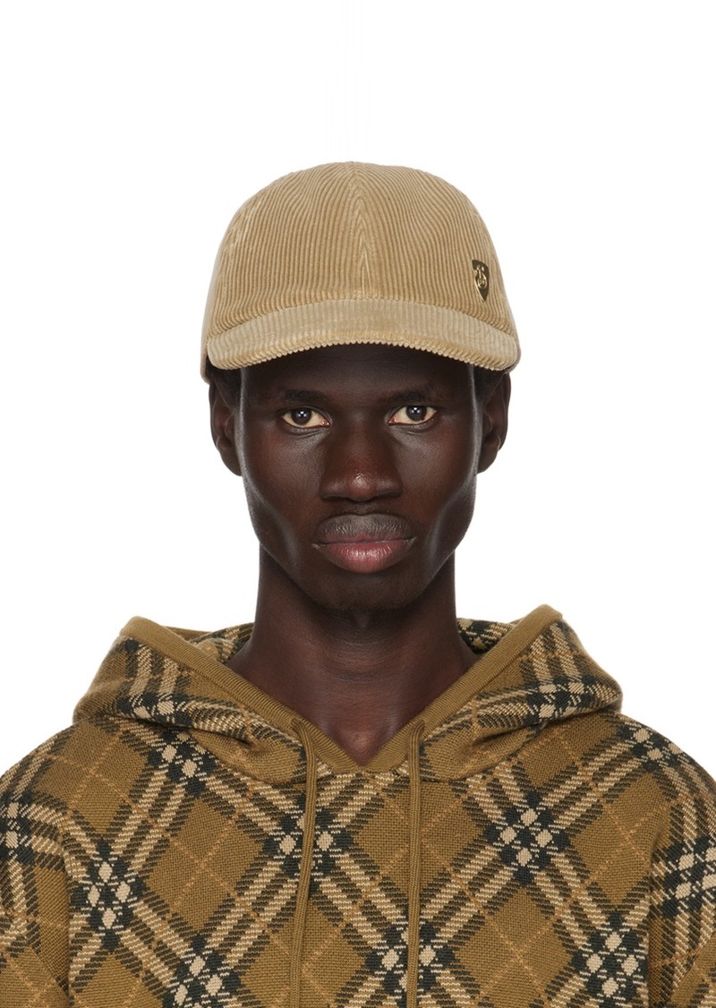 Burberry Beige Corduroy Baseball Cap