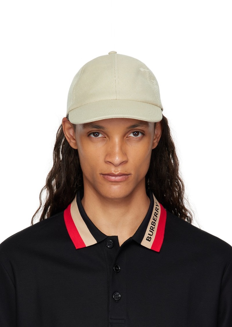 Burberry Beige EKD Cotton Blend Baseball Cap