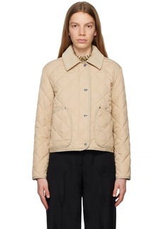 Burberry Beige Quilted Jacket