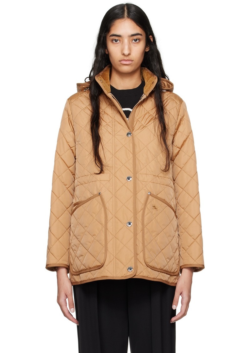 Burberry Beige Quilted Nylon Jacket