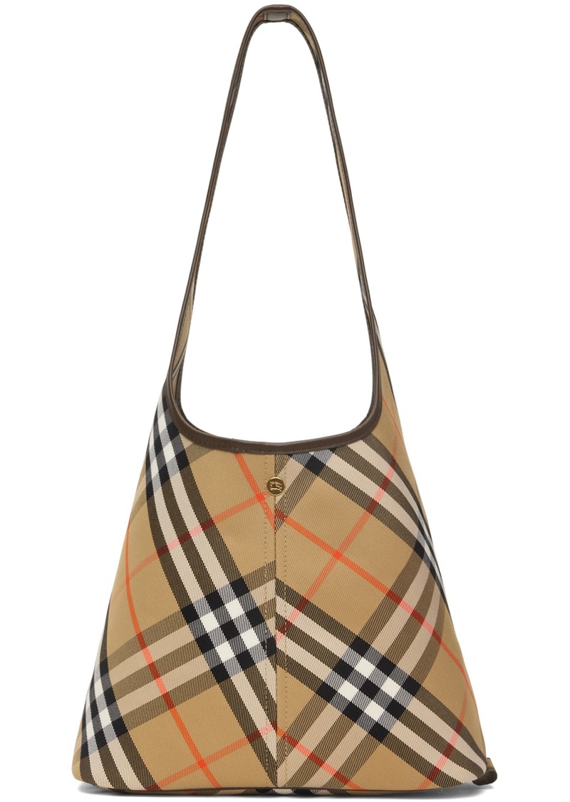 Burberry Beige Small Check Shoulder Bag