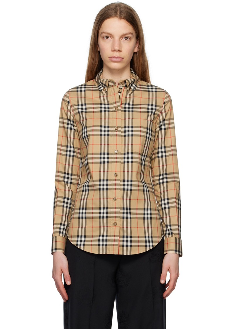 Burberry Beige Vintage Check Shirt