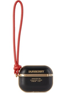 Burberry Black & Red Lambskin Airpods Pro Case