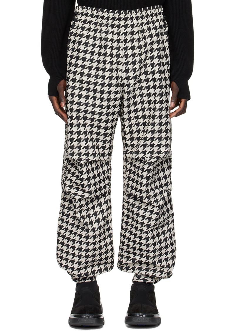 Burberry Black & White Houndstooth Trousers